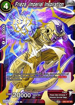 Frieza, Imperial Inspiration DB2-007 card from Draft Box 05 - Divine Multiverse