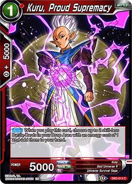 Kuru, Proud Supremacy DB2-013 card from Draft Box 05 - Divine Multiverse