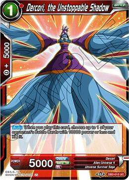 Dercori, the Unstoppable Shadow DB2-015 card from Draft Box 05 - Divine Multiverse