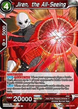 Jiren, the All-Seeing DB2-023 card from Draft Box 05 - Divine Multiverse