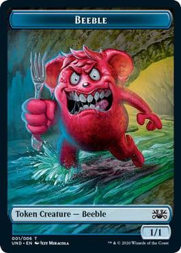 Beeble // Dragon Double-sided Token card from Unsanctioned