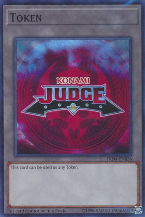 Official Judge Token: TKN4-EN036 card from Judge Promotional Cards