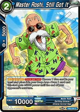 Master Roshi, Still Got It DB2-035 card from Draft Box 05 - Divine Multiverse