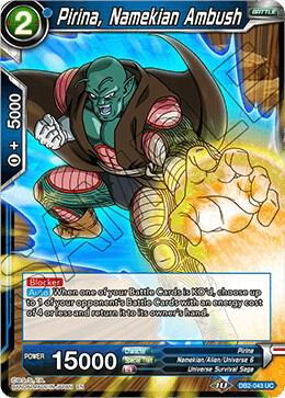 Pirina, Namekian Ambush DB2-043 card from Draft Box 05 - Divine Multiverse