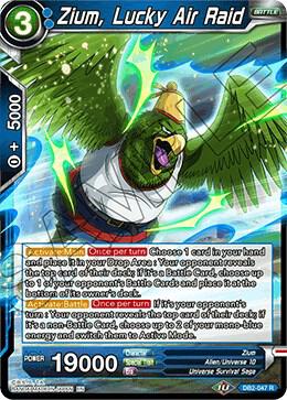 Zium, Lucky Air Raid DB2-047 card from Draft Box 05 - Divine Multiverse
