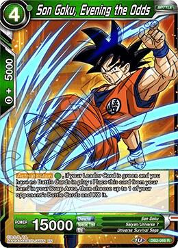 Son Goku, Evening the Odds DB2-066 card from Draft Box 05 - Divine Multiverse