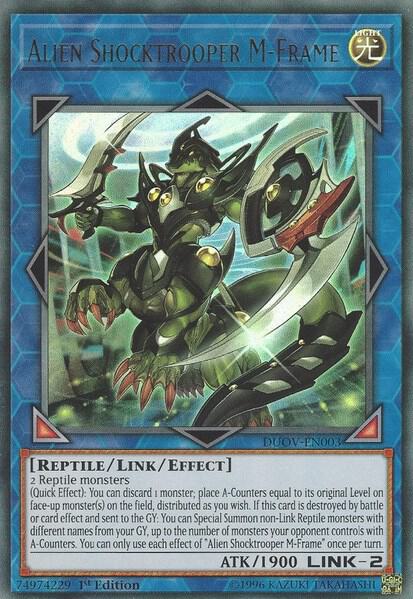 Alien Shocktrooper M-Frame DUOV-EN003 card from Duel Overload