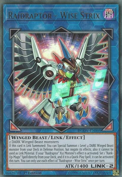 Raidraptor - Wise Strix DUOV-EN005 card from Duel Overload