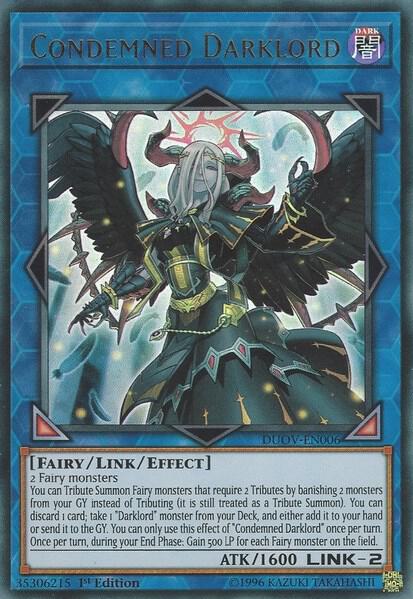 Condemned Darklord DUOV-EN006 card from Duel Overload