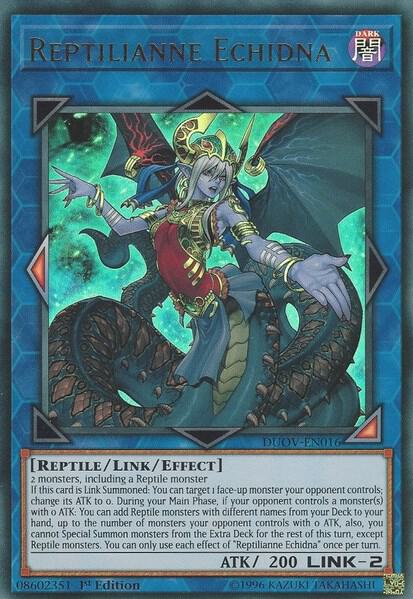 Reptilianne Echidna DUOV-EN016 card from Duel Overload