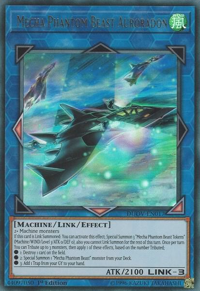 Mecha Phantom Beast Auroradon DUOV-EN017 card from Duel Overload