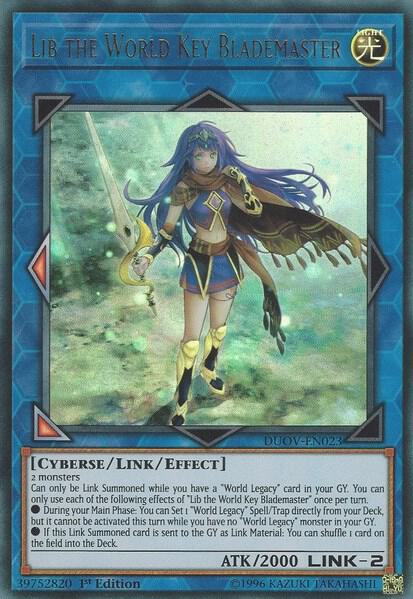 Lib the World Key Blademaster DUOV-EN023 card from Duel Overload