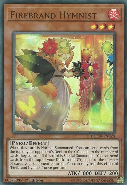 Firebrand Hymnist DUOV-EN028 card from Duel Overload