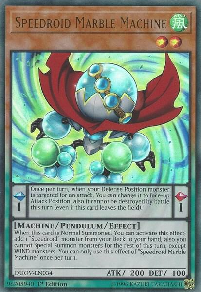 Speedroid Marble Machine DUOV-EN034 card from Duel Overload