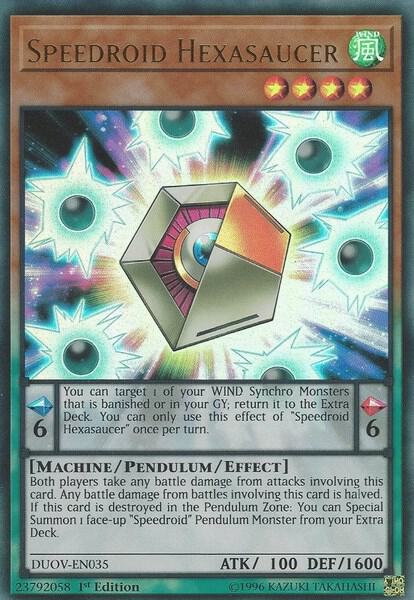 Speedroid Hexasaucer DUOV-EN035 card from Duel Overload