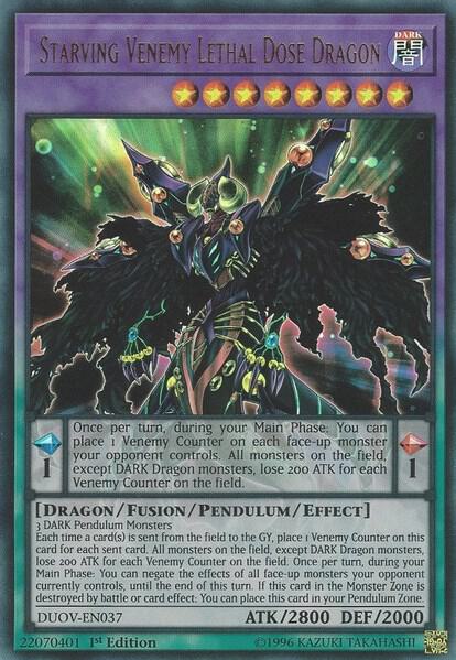 Starving Venemy Lethal Dose Dragon DUOV-EN037 card from Duel Overload