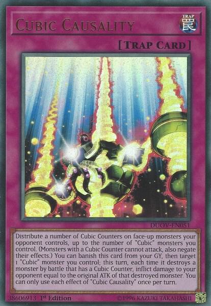 Cubic Causality DUOV-EN051 card from Duel Overload