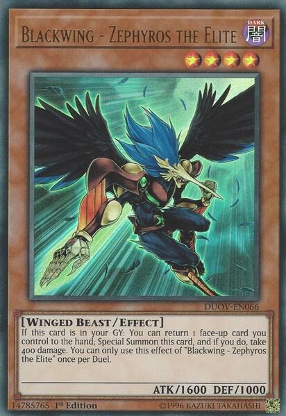 Blackwing - Zephyros the Elite DUOV-EN066 card from Duel Overload