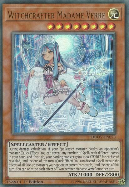 Witchcrafter Madame Verre DUOV-EN073 card from Duel Overload