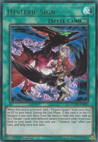 Hysteric Sign DUOV-EN093 card from Duel Overload