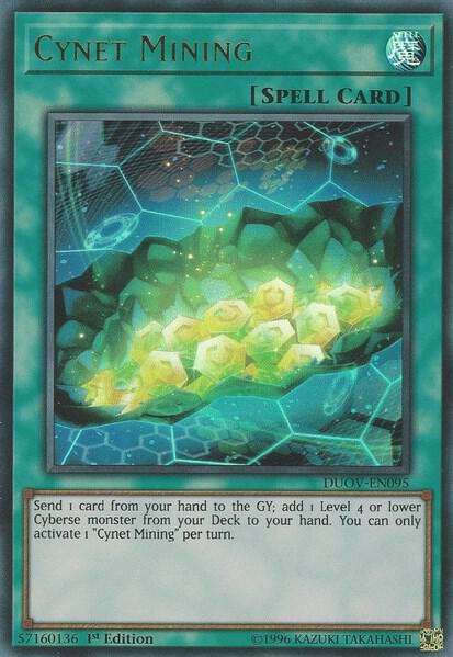 Cynet Mining DUOV-EN095 card from Duel Overload