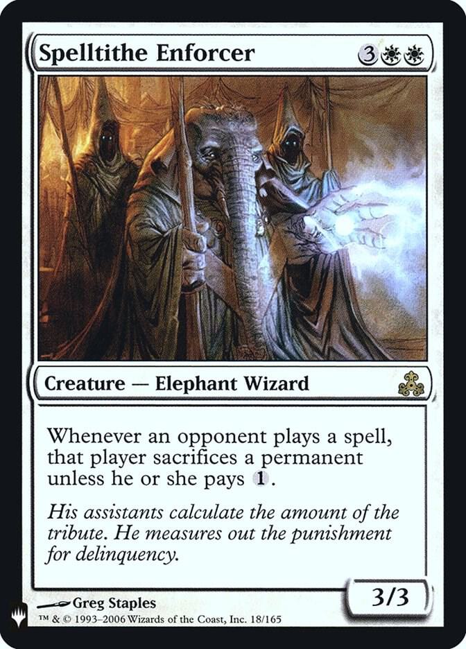 Spelltithe Enforcer 18 card from The List Reprints