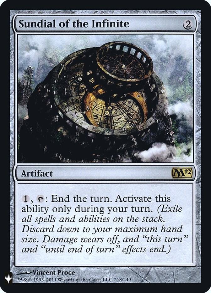 Sundial of the Infinite 218 card from The List Reprints