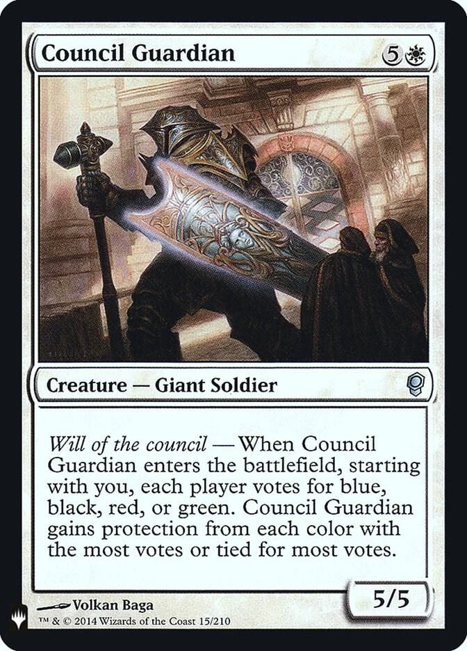 Council Guardian 15 card from The List Reprints