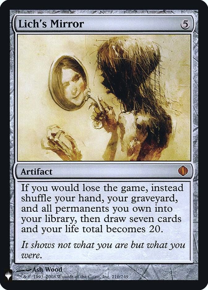 Lich's Mirror 210 card from The List Reprints