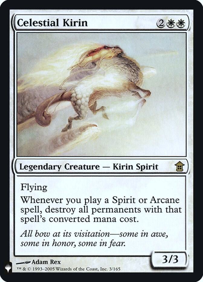 Celestial Kirin 3 card from The List Reprints