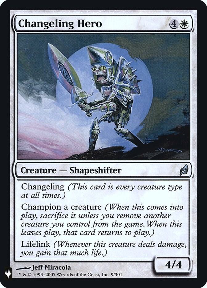 Changeling Hero 9 card from The List Reprints