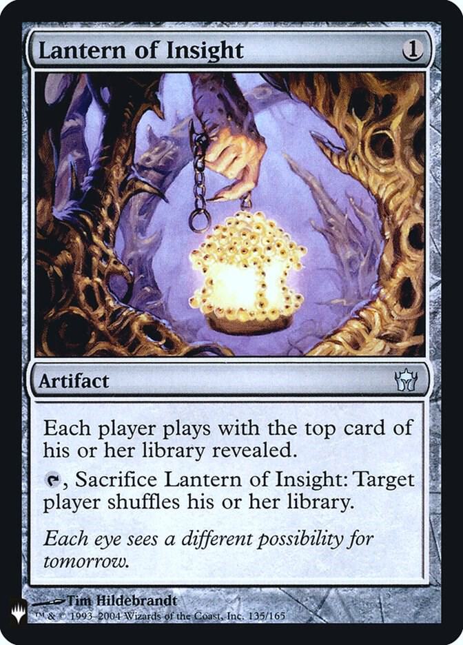 Lantern of Insight 135 card from The List Reprints