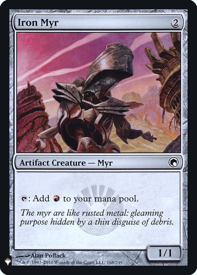 Iron Myr 168 card from The List Reprints