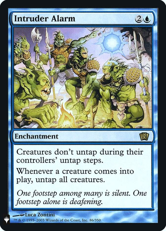 Intruder Alarm 86 card from The List Reprints