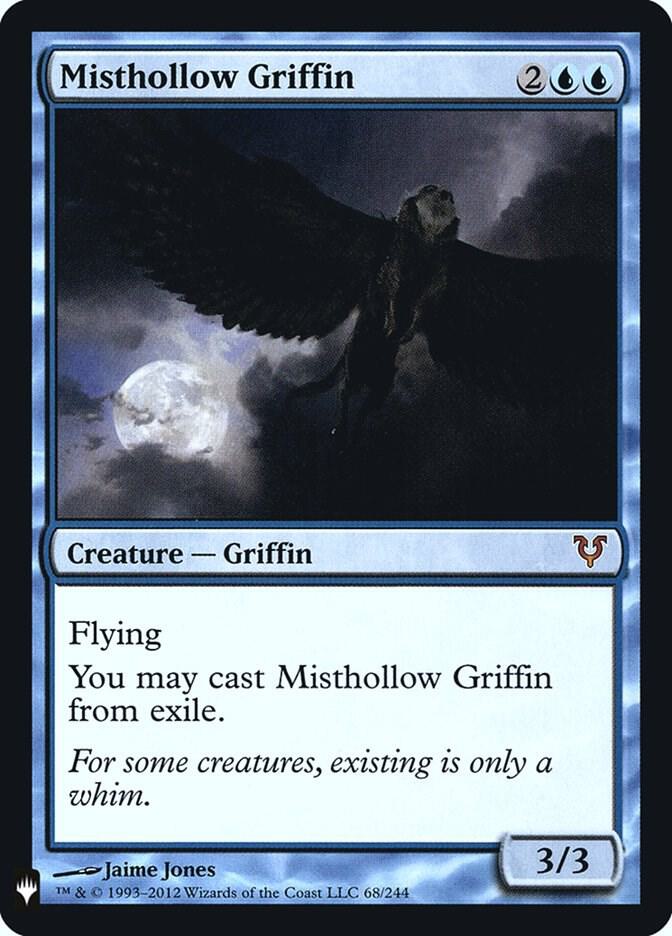 Misthollow Griffin 68 card from The List Reprints