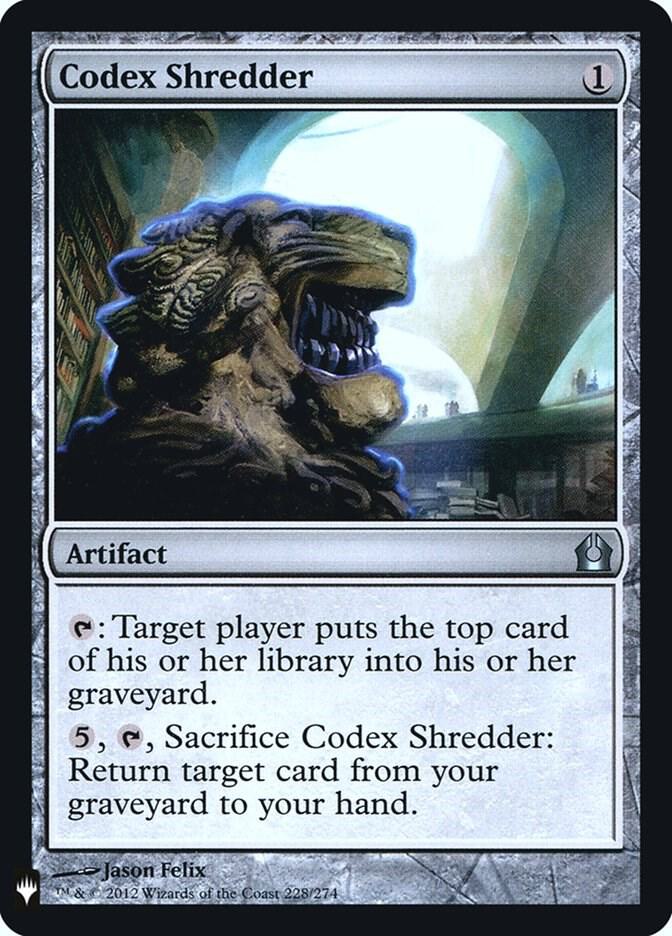 Codex Shredder 228 card from The List Reprints
