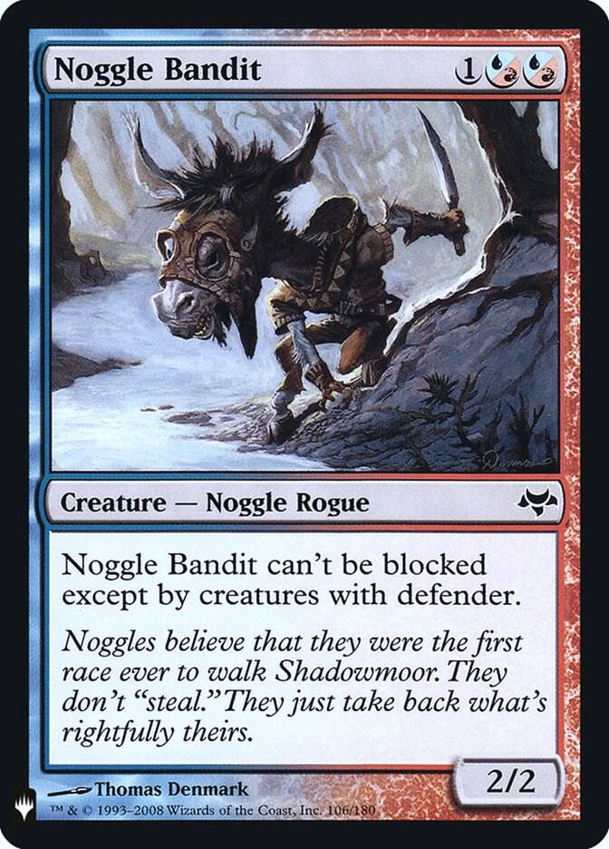 Noggle Bandit 106 card from The List Reprints
