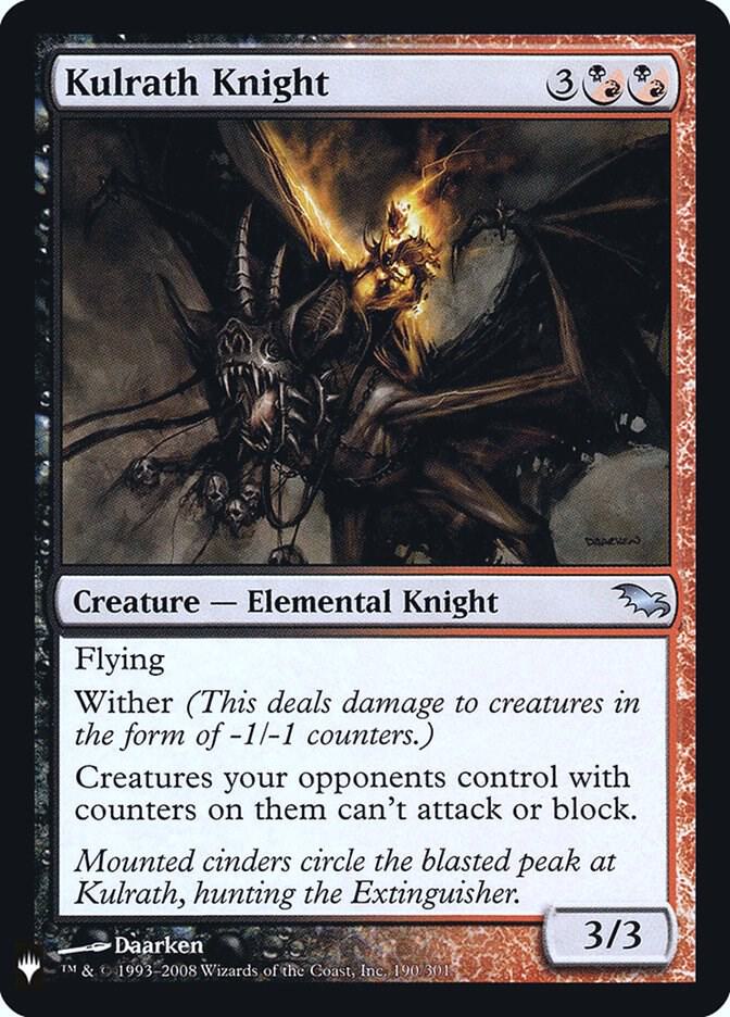 Kulrath Knight 190 card from The List Reprints