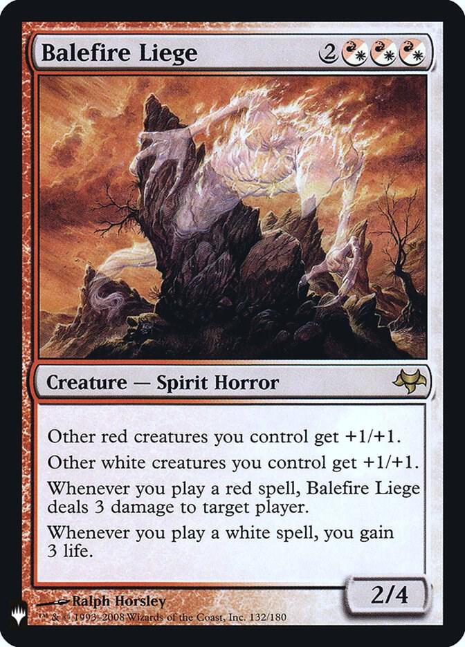 Balefire Liege 132 card from The List Reprints