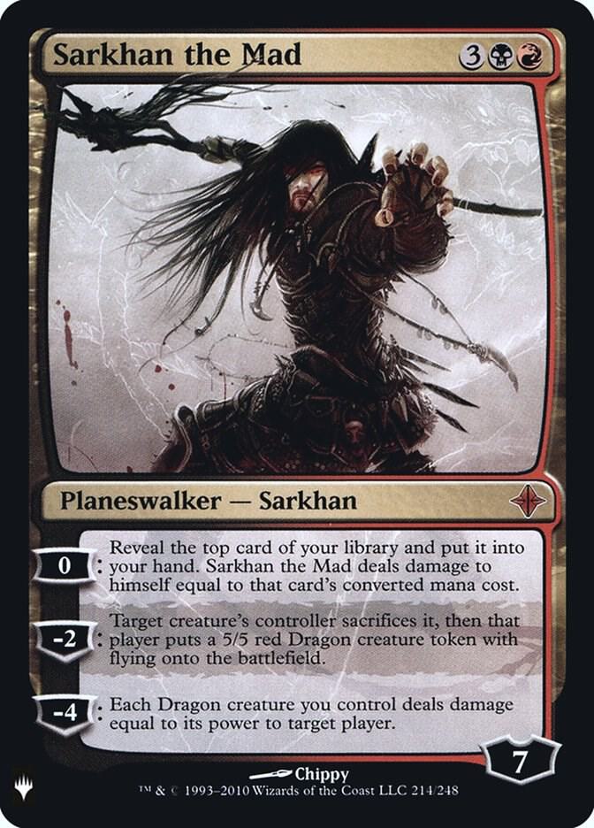 Sarkhan the Mad 214 card from The List Reprints