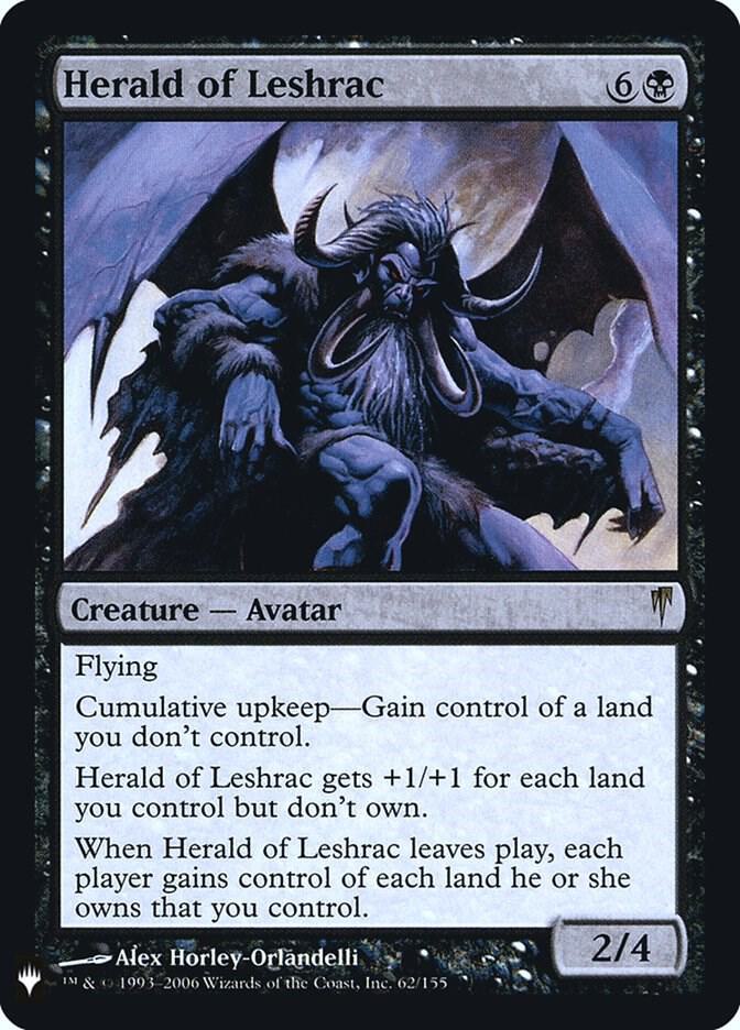 Herald of Leshrac 62 card from The List Reprints