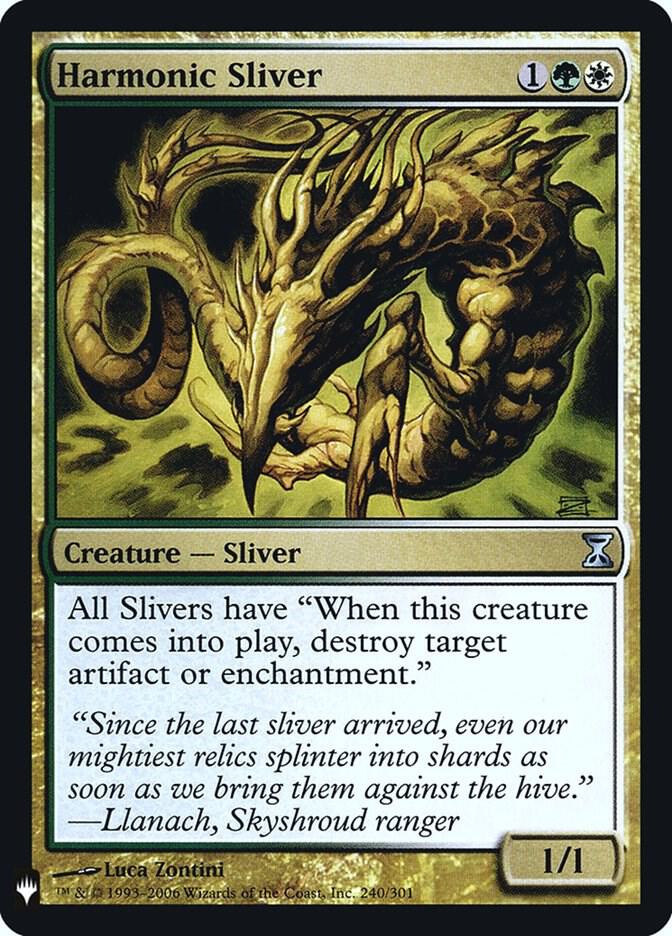 Harmonic Sliver 240 card from The List Reprints