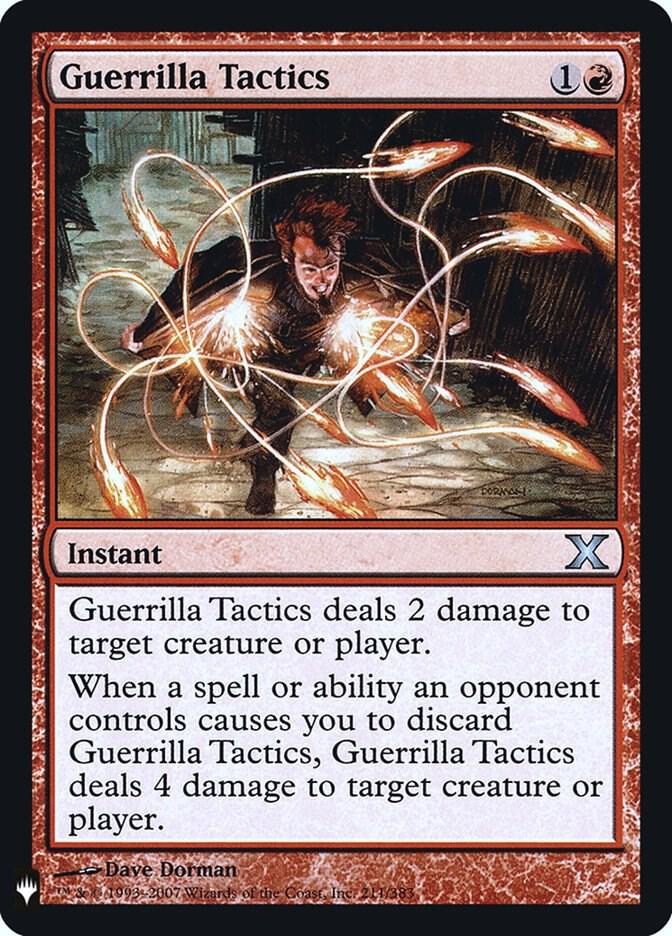 Guerrilla Tactics 211 card from The List Reprints