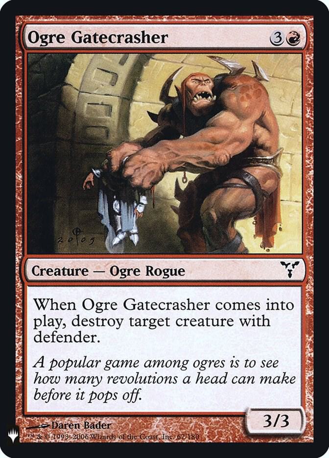Ogre Gatecrasher 67 card from The List Reprints