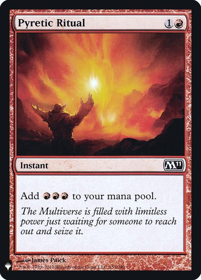 Pyretic Ritual 153 card from The List Reprints