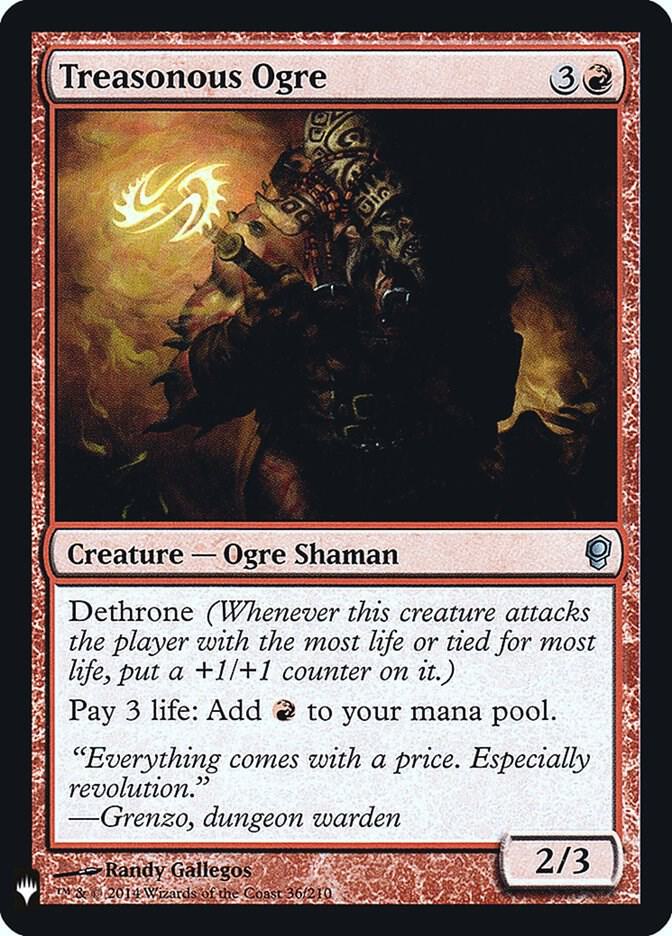 Treasonous Ogre 36 card from The List Reprints