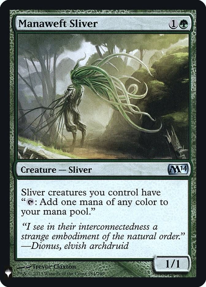 Manaweft Sliver (M14) 184 card from The List Reprints