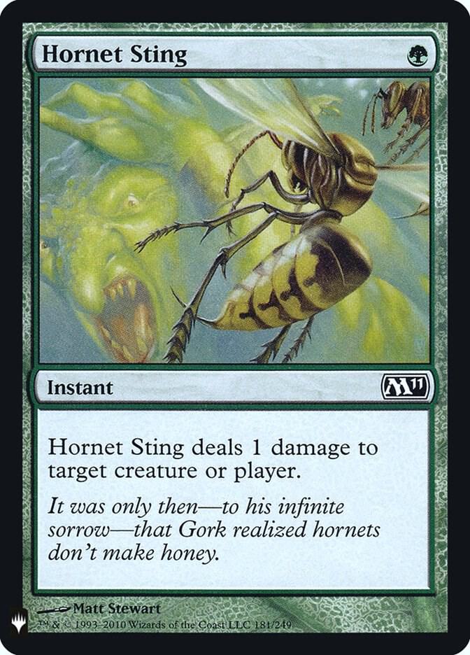 Hornet Sting 181 card from The List Reprints