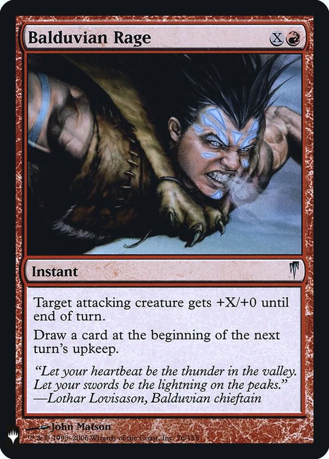Balduvian Rage 76 card from The List Reprints