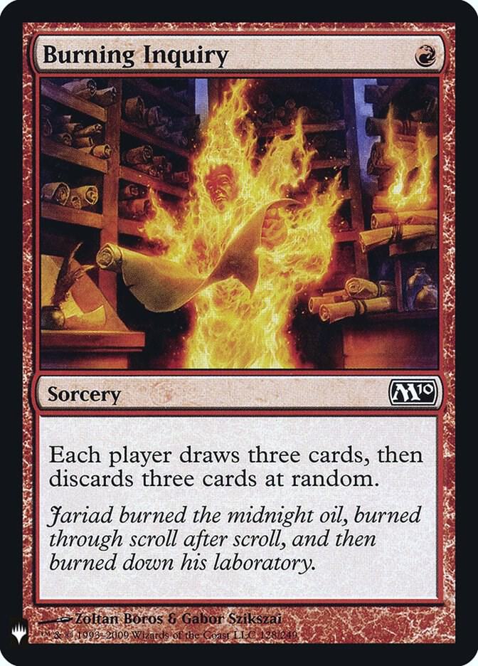 Burning Inquiry 128 card from The List Reprints